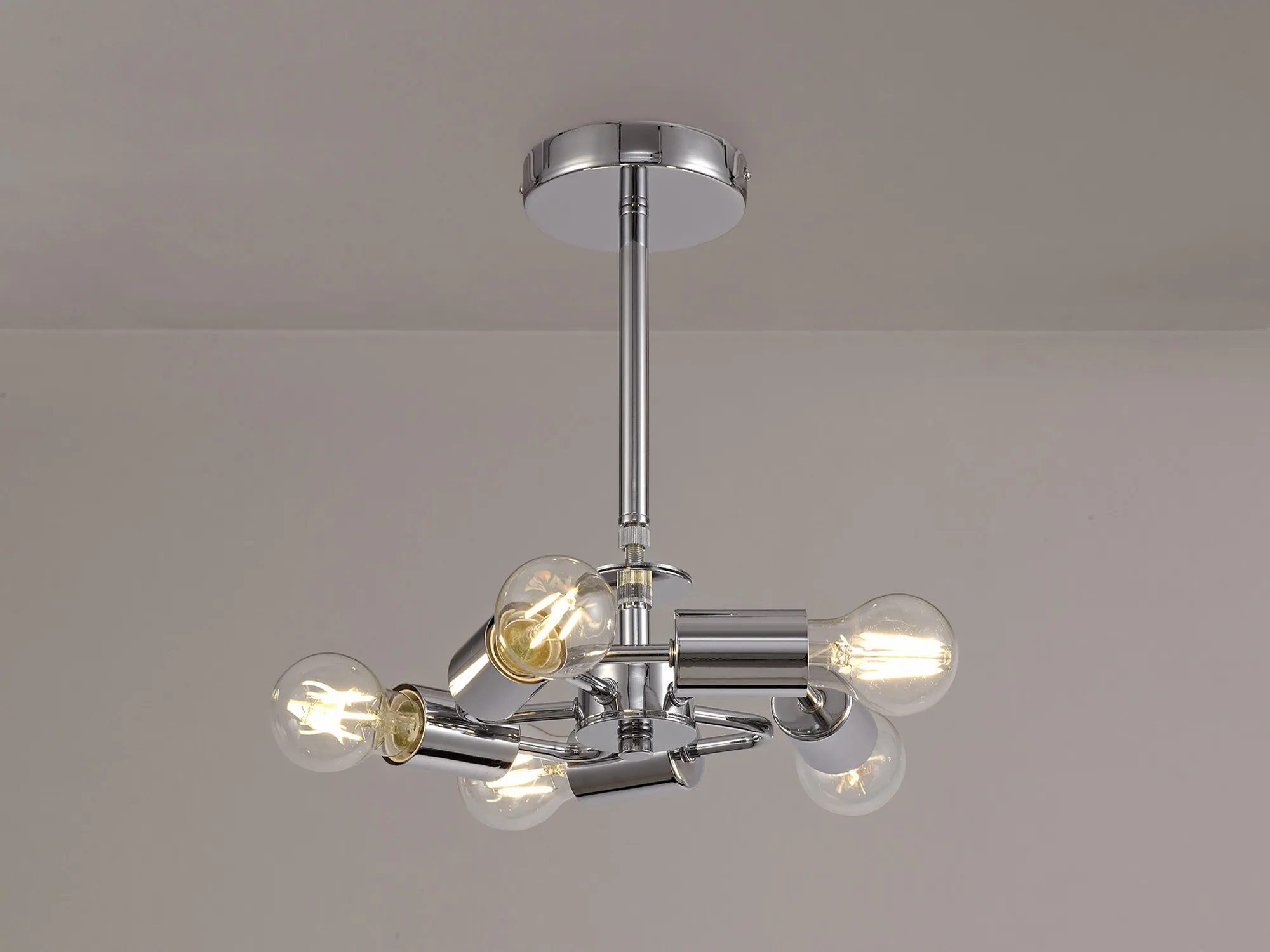 Baymont PC Ceiling Lights Deco Semi Flush Fittings